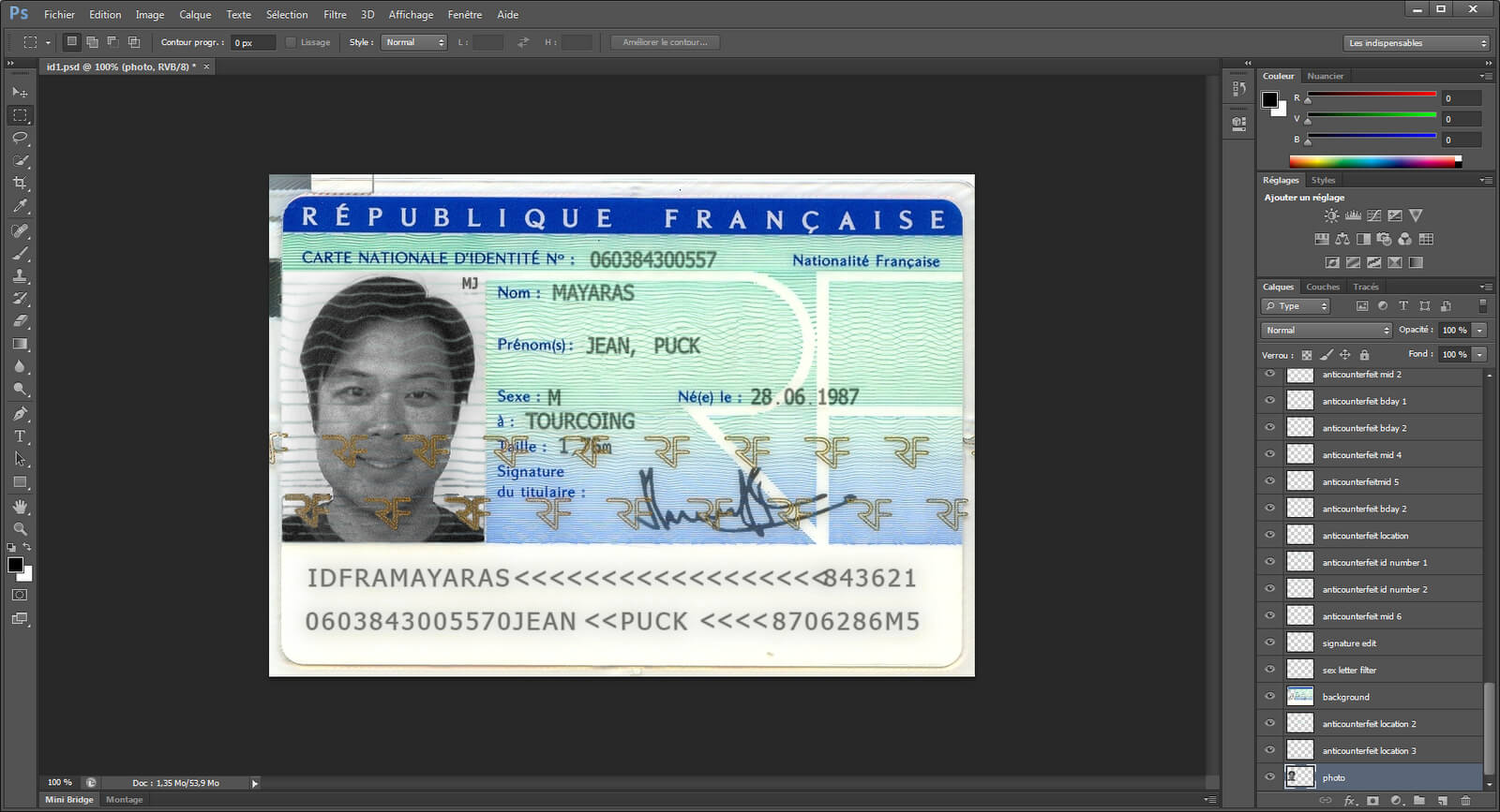 Xylibox: Fake French Administrative Documents With French Id Card Template